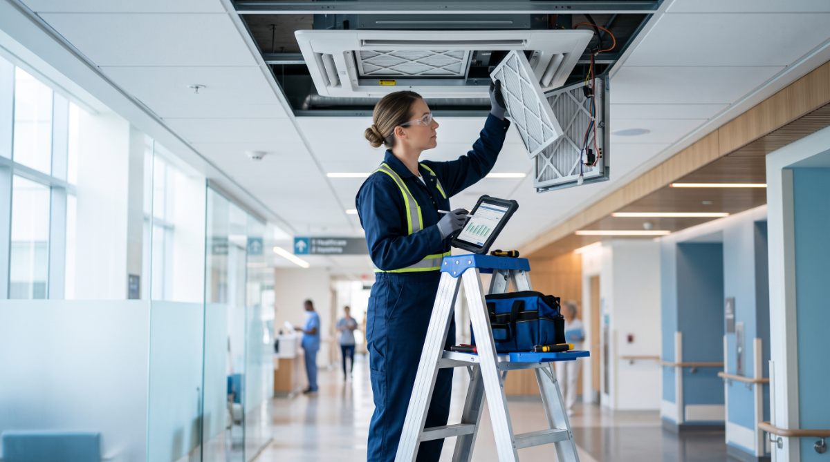 Mantenimiento preventivo de sistema de climatización hospitalaria