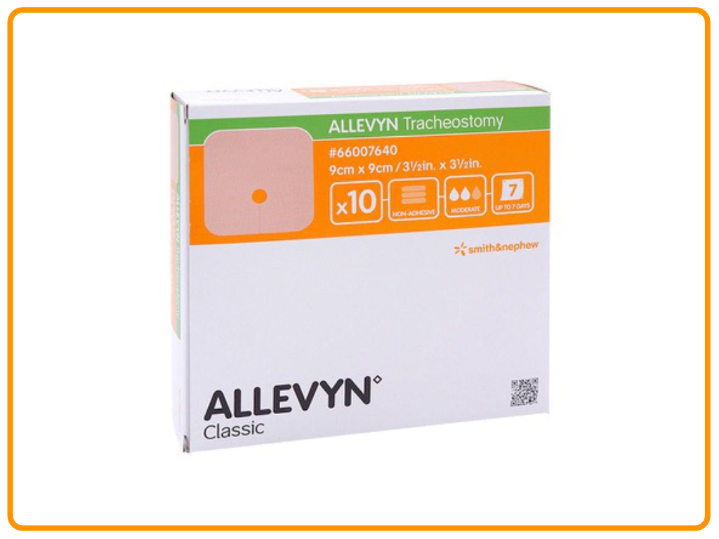 Apósito Allevyn Tracheostomy 9x9 cm caja 10 piezas Smith & Nephew