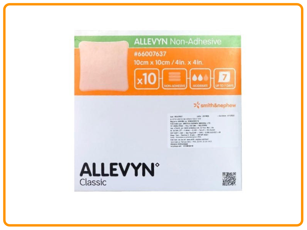 Apósito Allevyn Classic 10x10 cm caja 10 piezas Smith & Nephew